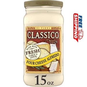 Salsa de pasta Alfredo de cuatro quesos CLASSICO, tarro de 15 oz - Imagen 1 de 9