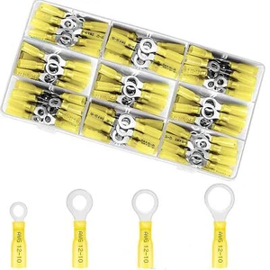 120PCS Heat Shrink Connectors,Wire Connectors Ring Crimp Terminals Electrical ) - Picture 1 of 6