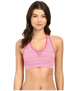 NWT Jockey 2135 Seamfree Sporties Racerback Crop Top Bra Pink LARGE - Picture 1 of 2