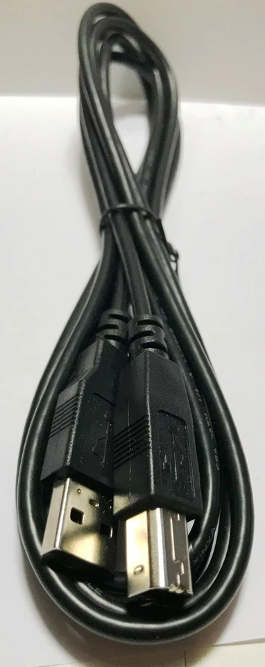 USB Printer Cable Type A Male to B Male Printer/Scanner Lead 6ft Black - Image 1 of 1