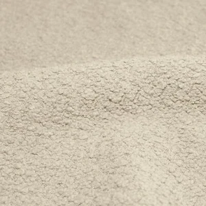 Soft Teddy Boucle Slubbed Curled Fire Retardant Nubby Upholstery Fabric Ivory - Picture 1 of 1