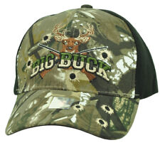 Big Buck Hunter Hunting Hunt Deer Black Camouflage Camo Adjustable Hat Cap 