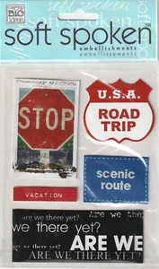 MAMBI Soft Spoken 3D stickers SCENIC ROUTE Road Trip Theme 93059 Fast FREE Ship! - Picture 1 of 1