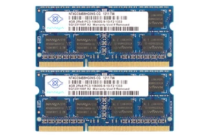 8GB 2X 4GB Nanya Chips 2RX8 PC3-10600S Laptop SODIMM Memory DDR3 1333Mhz RAM &N - Picture 1 of 6