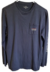Vineyard Vines Youth XL Long Sleeve Blue Pocket T-Shirt Hockey Graphics - Picture 1 of 8