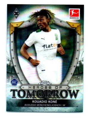 2022 Topps Chrome Bundesliga Heros of Tomorrow Kouadio Kone Rookie Burussia - Image 1 of 2