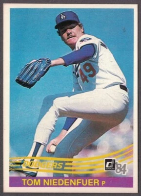 1984 Donruss #128 Tom Niedenfuer - Los Angeles Dodgers - Image 1 of 2