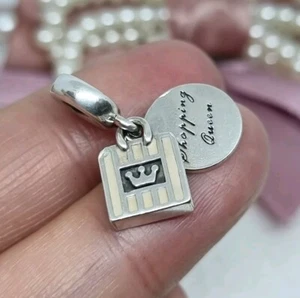 Genuine PANDORA Shopping Queen Double Dangle Charm 💕 925 ALE  R23a - Picture 1 of 6