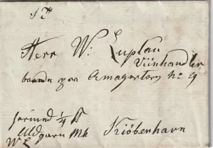 DINAMARCA: Carta de dirección para paquete a Copenhague, contenido. - Imagen 1 de 1