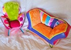 Groovy Girl Doll Retro Plush Couch And Chair! Pristine Condition! Nwot!