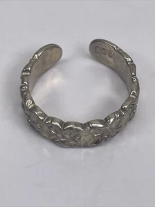 Vintage Sterling Silber Zehenring 925 Einheitsgröße Handarbeit Damenschmuck süß - Bild 1 von 12
