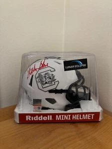 Gamecocks Sterling Sharpe Autographed SIGNED Mini-Helmet - Beckett - White - Picture 1 of 6
