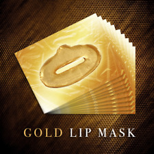 24k Gold Collagen Lip Masks Bio Crystal Anti Wrinkle Ageing lip Mask UK Seller