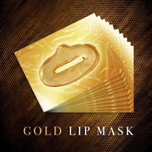 24k Gold Collagen Lip Masks Bio Crystal Anti Wrinkle Ageing lip Mask UK Seller - Picture 1 of 5