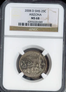 2008-D Arizona State Quarter NGC MS68 SMS Quality - Picture 1 of 2