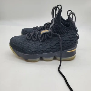 Nike LeBron 15 Metallic Gold 2017 Sz 4.5Y Basketball Shoes - Picture 1 of 9