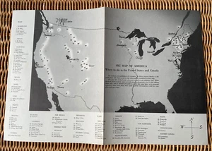 “Áreas de esquí de América” ca 1952 estaciones de esquí mapas históricos históricos de esquí tempranos - Imagen 1 de 4
