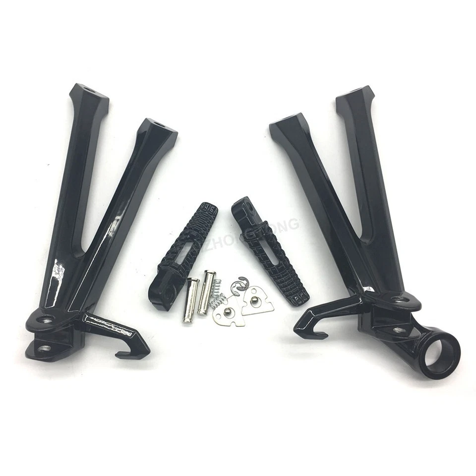 Soporte de clavija de pie de pasajero trasero negro apto para Suzuki GSXR600 GSXR750 2011-2018 Foto 1 de 4