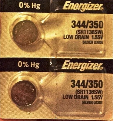 ENERGIZER 344/350 SR1136SW 手表电池 344 350 (2piece) 全新授权卖家 — 第 1/4 张图片