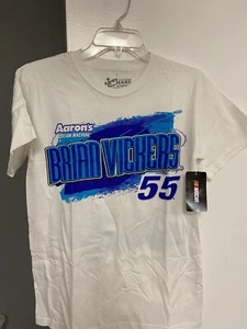 Brian Vickers # 55 White Men's Draft T-shirt, Size XL - Picture 1 of 4