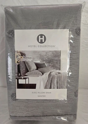 Almohada Hotel Collection Euro 1-Sham Acolchada Mineral 26" x 26" Gris Foto 1 de 2