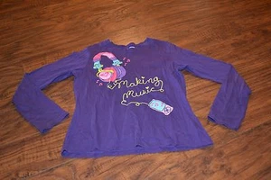 J1- The Children's Place "Making Music" Purple Long Sleeve Top Size L (10/12) - Picture 1 of 3