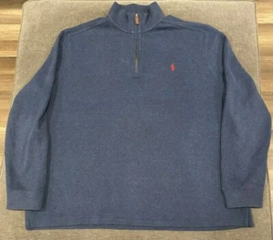 Suéter Pullover POLO BY RALPH LAUREN 1/4 Cremallera PARA HOMBRES XL Azul Marino Manga Larga Hombres - Imagen 1 de 6