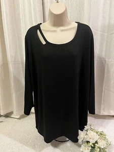 Catos Plus sportswear Womens shirt Black SZ 22/24W - Picture 1 of 3