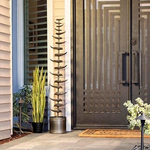 Alpine Corporation - Tall Indoor/Outdoor Metal Tiered Floor Water Fountain – - Picture 1 of 5