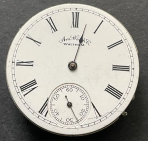 Antique 1887 Waltham Seaside 1873-6 Pocket Watch Movement Runs Ticks 6s 11j USA - Picture 1 of 4