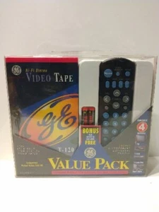 GE 4 Component Remote, 2 T-120 Hi-Fi Stereo Video Tapes Value Pack GEU440KIT NEW - Picture 1 of 4