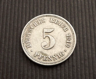 Germany Empire 1910-A 5 Pfennig VF C9509 - Image 1 of 2