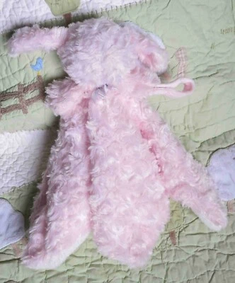 Mantas y más allá conejito conejo rosa Nunu bebé niña manta de seguridad Lovey con lazo Foto 1 de 3