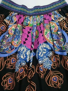 Flying Tomato Rock Damen Large A-Linie Bunt Print Midi Stickerei Taille Süß - Bild 1 von 6