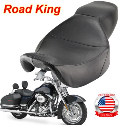 Para Harley 1997-2007 Road King FLH EFI Police Custom 2-up Seat Low-Pro Saddle EUA - Imagem 1 de 4