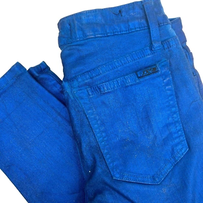 Pantalones al tobillo ajustados JOE'S JEANS para mujer talla 24 azules brillantes HECHOS EN EE. UU. elásticos Foto 1 de 4