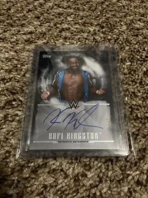 Kofi Kingston Auto 2017 Topps WWE Undisputed Autograph On Card Black #2/5 Rare! - Image 1 of 2