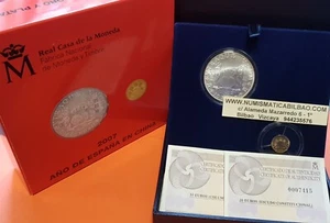 @ORO y PLATA@ 10 + 20 EUROS 2007 AÑO DE ESPAÑA EN CHINA COLUMNARIO ESTUCHE FNMT - Imagen 1 de 4