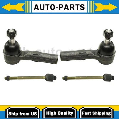 Extremo de varilla de dirección exterior interior delantero 4 piezas para Dodge Dakota 2000-2002 4x4 Foto 1 de 4