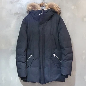 Mackage Black Color Raccoon Hooded Fur Men's Padded Jumper - Size 38 - Picture 1 of 5