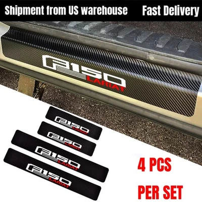 4Pcs Car Door Sill Protector Pickup Decoration for Ford F150 Lariat - Image 1 of 4