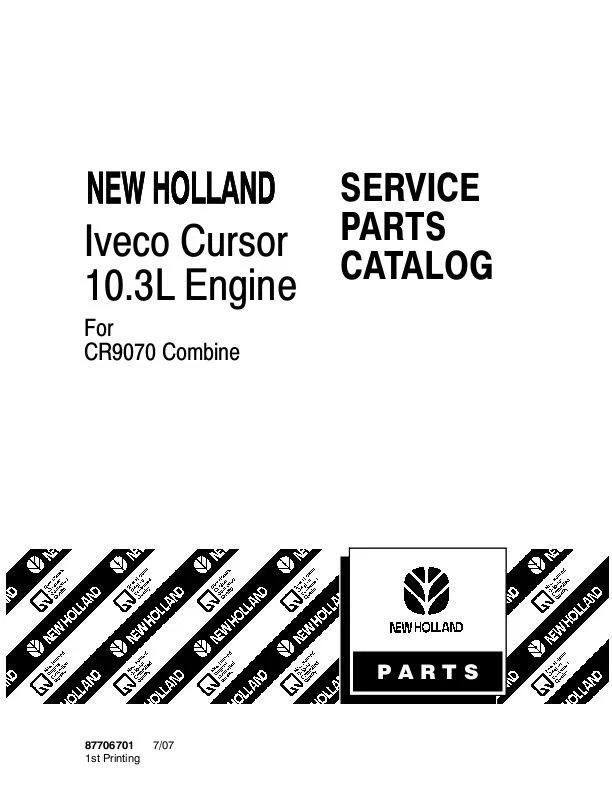 NUEVO HOLLAND IVECO CURSOR MOTOR 10.3L PARA CR9070 COMBINAR CATÁLOGO DE PIEZAS Foto 1 de 1