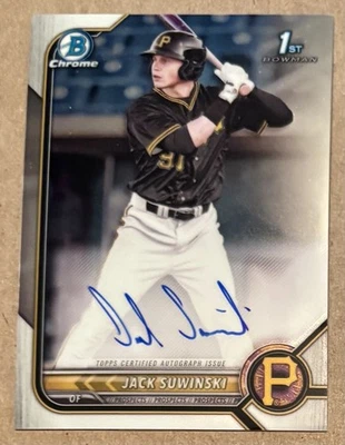 2022 Bowman Chrome - Jack Suwinski Auto 1st Bowman (RC)   #CPA-JS  PIRATES  - Image 1 of 2