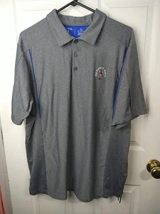 Antigua Men's XL The Links At Outlook Golf Shirt Grey Pinstripe Atheleisure - Picture 1 of 9