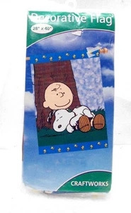 Vintage Charlie Brown & Snoopy FLAG Lazy Days Peanuts 28”x40” Nap Time - Picture 1 of 6