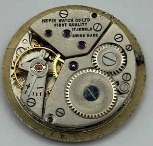 Peseux 170 Watch Movement Hefik Manual Wind Vintage Swiss Parts Repair 23.5mm - Picture 1 of 21
