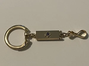 Llavero de encendido extraíble vintage Anson masónico emblema tono dorado - Imagen 1 de 5