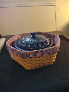 LONGABERGER 2002 All American Casserole Patriotic Basket Combo - Picture 1 of 8