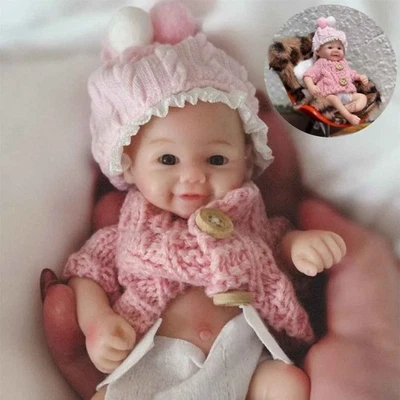 15cm Can Washable Mini Vivienne Solid Silicone Bebe Reborn Girl Doll WIth Painte - Image 1 of 4