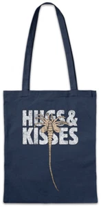 HUGS & KISSES Stofftasche Einkaufstasche XOXO Fun Nostromo Alien Face Hugger - Bild 1 von 1